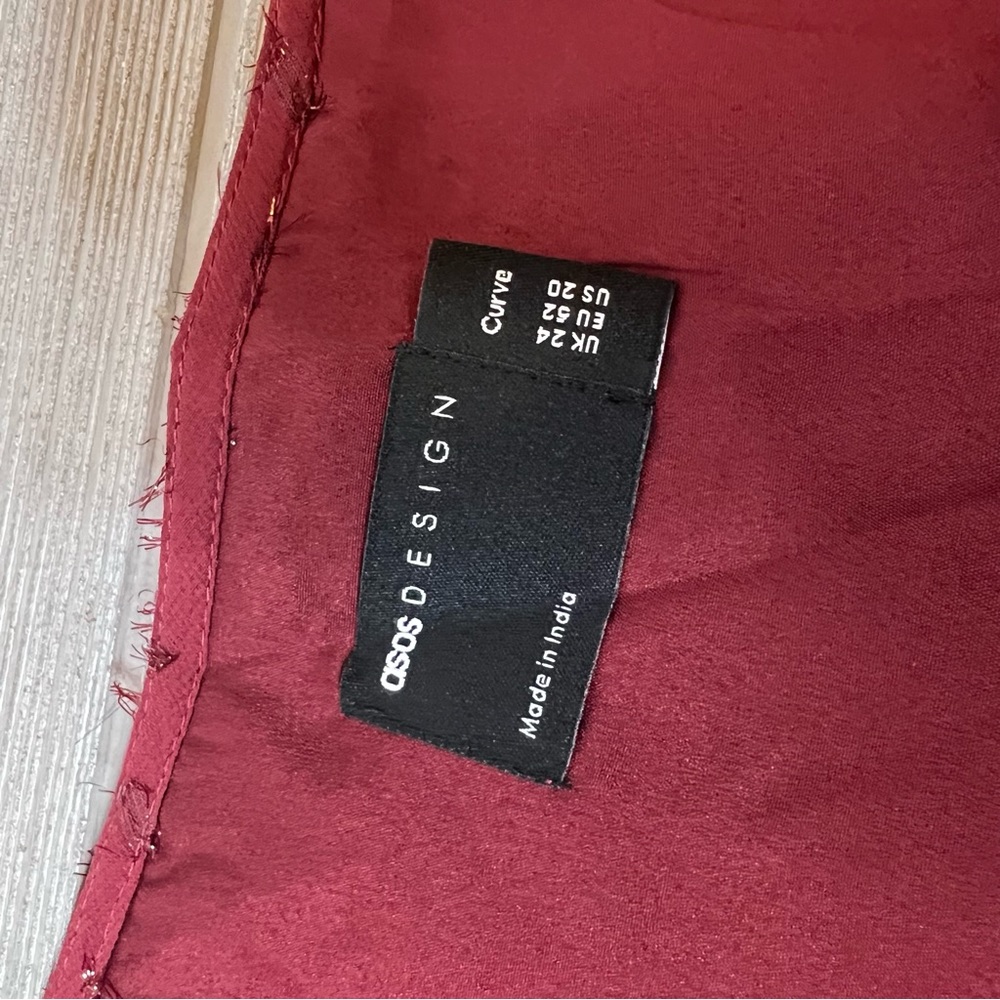 Nwt Asos Design Curve Button Ruched Waist Pleated… - image 6